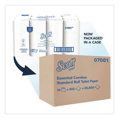 Scott 2-Ply Septic Safe Essential Extra Soft Coreless Standard Roll Bath Tissue - White (36/Carton)