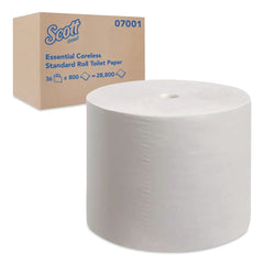 Scott 2-Ply Septic Safe Essential Extra Soft Coreless Standard Roll Bath Tissue - White (36/Carton)