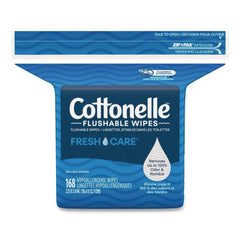 Cottonelle 41777 5 in. x 7.25 in. 1-Ply Fresh Care Flushable Cleansing Cloths - White (8/Carton)