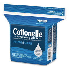 Cottonelle 41777 5 in. x 7.25 in. 1-Ply Fresh Care Flushable Cleansing Cloths - White (8/Carton)