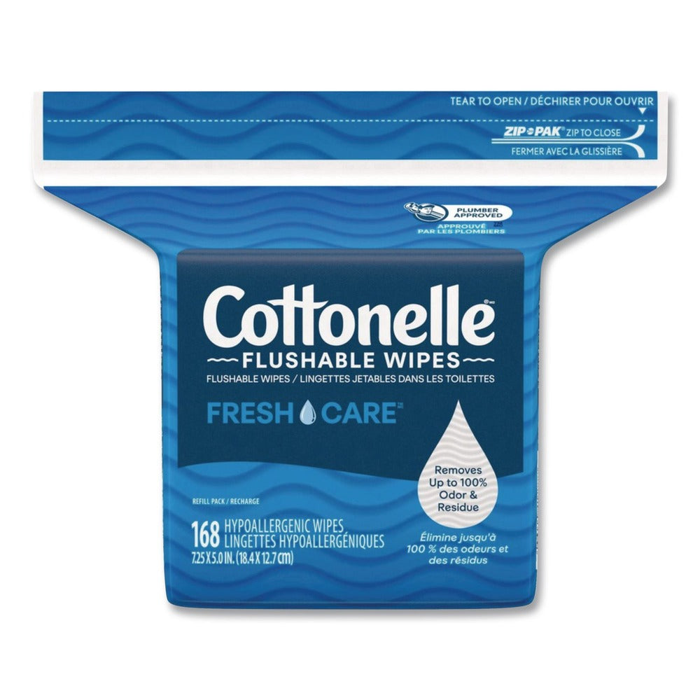 Cottonelle 41777 5 in. x 7.25 in. Fresh Care Flushable Cleansing Cloths - White
