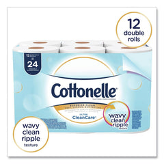Cottonelle Clean Care 1-Ply Septic Safe Bathroom Tissue - White (12/Pack)