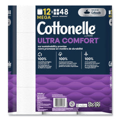 Cottonelle Ultra ComfortCare 2-Ply Septic Safe Mega Rolls Soft Tissue Toilet Paper - White (48/Carton)