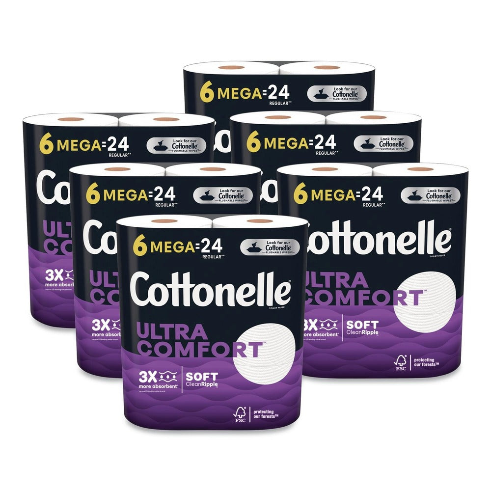 Cottonelle Ultra ComfortCare 2-Ply Septic Safe Soft Tissue Toilet Paper - White (36/Carton)