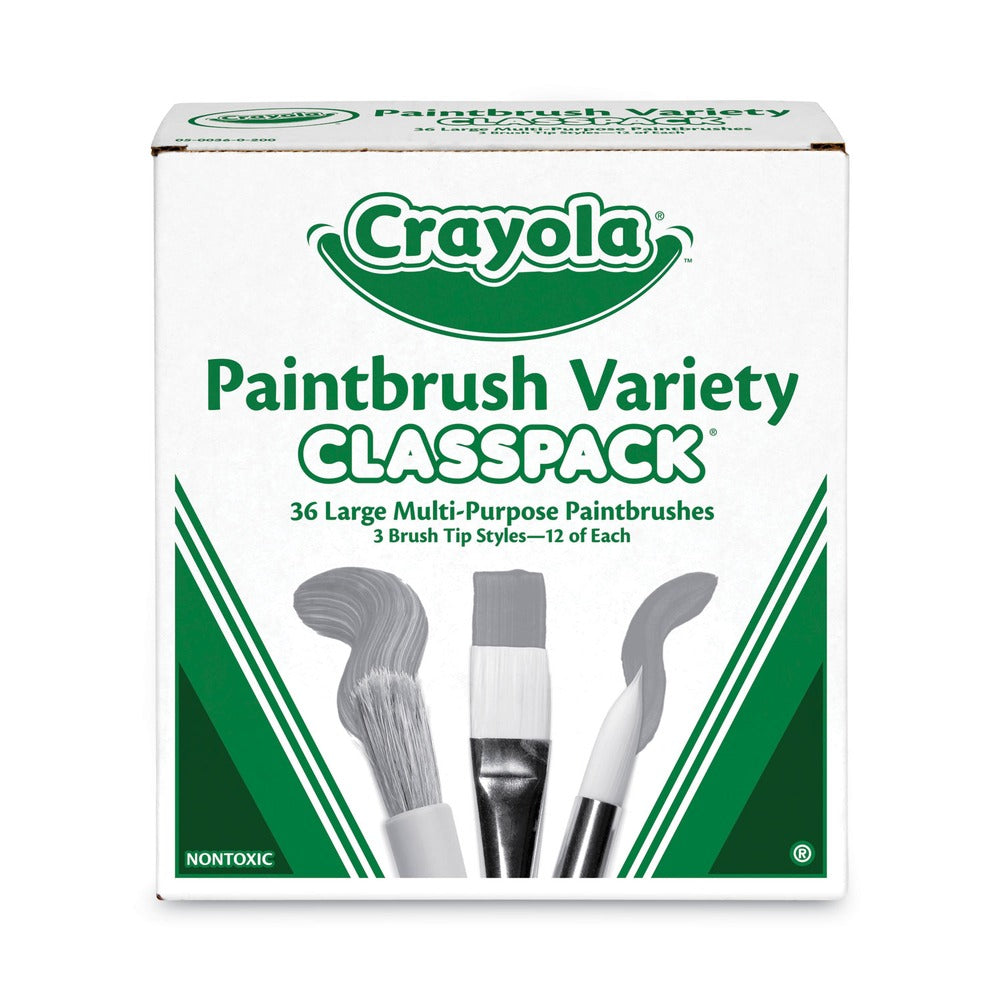 Crayola Large Variety Paint Brush Classpack (36/Set)