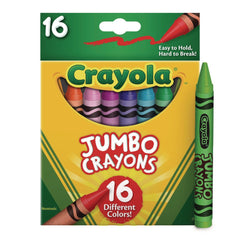 Crayola Jumbo Crayons - Assorted (16/Box)