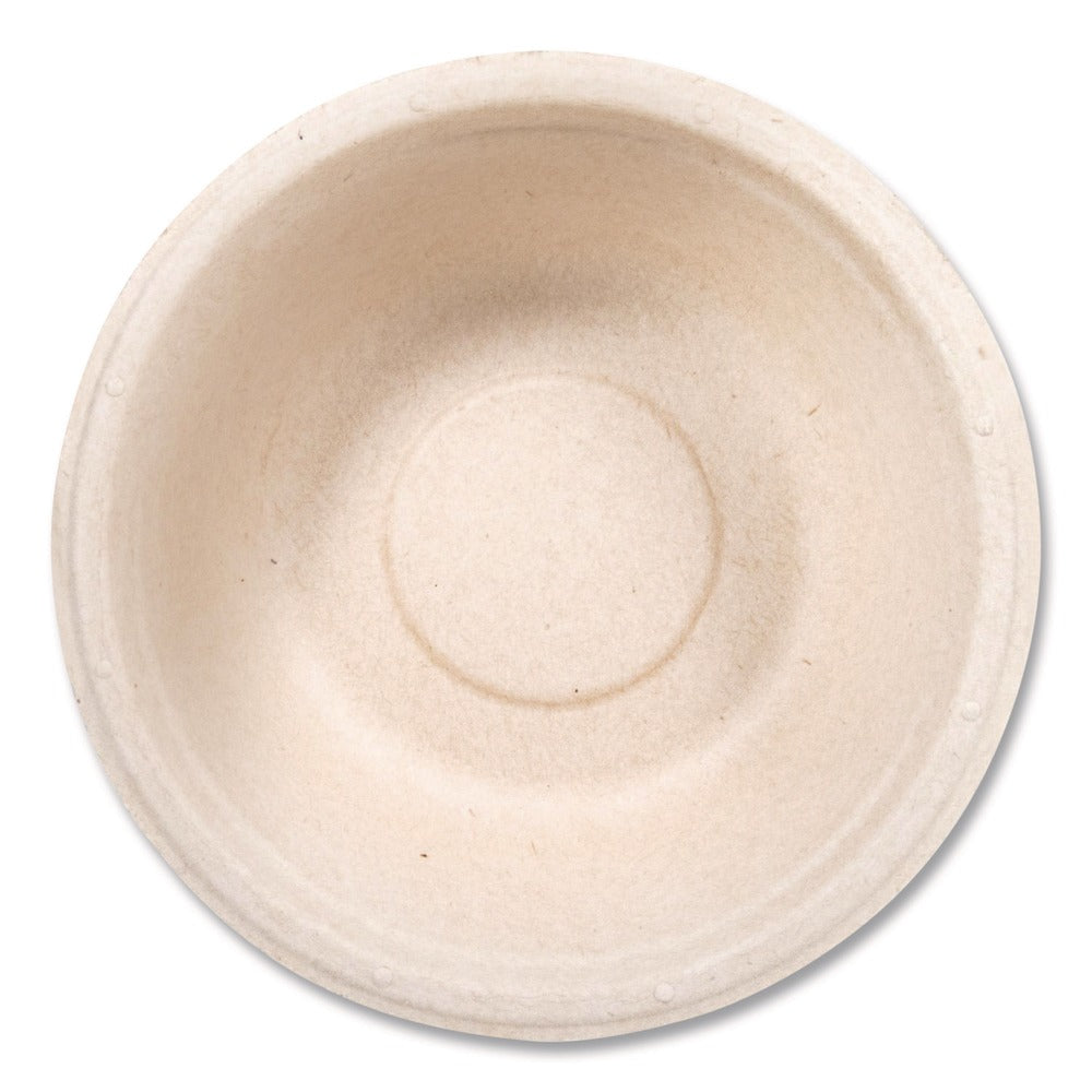 Dart 12FBRB 12 oz Compostable Molded Fiber Dinnerware Bowl - Natural (1000/Carton)