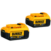 Dewalt (2) 20V MAX Premium XR 4 Ah Lithium-Ion Batteries