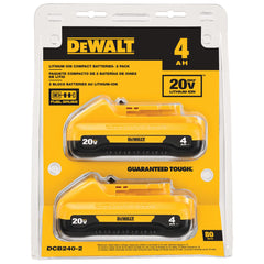 Dewalt (2) 20V MAX 4 Ah Lithium-Ion Compact Batteries