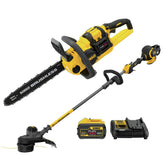 Dewalt 60V MAX FLEXVOLT Brushless Lithium-Ion 16 in. Cordless Chainsaw and String Trimmer Bundle (3 Ah)