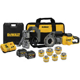 Dewalt 60V MAX FLEXVOLT Brushless Lithium-Ion Cordless Pipe Threader Kit with Die Heads (9 Ah)