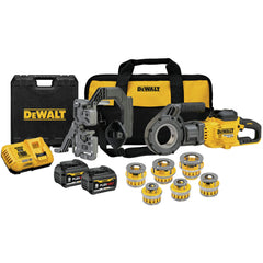 Dewalt 60V MAX FLEXVOLT Brushless Lithium-Ion Cordless Pipe Threader Kit with Die Heads (9 Ah)
