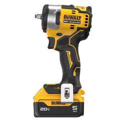 Dewalt 20V MAX Brushless Lithium-Ion 3/8 in. Cordless Impact Wrench with Hog Ring Anvil Kit with 2 Batteries (5 Ah)