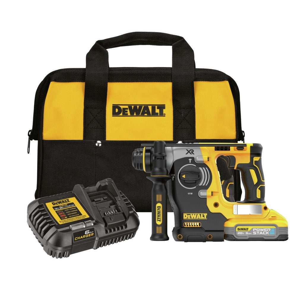 Dewalt 20V MAX XR Brushless Lithium-Ion 1 in. Cordless SDS PLUS Rotary Hammer Kit (5 Ah)