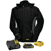 Dewalt 20V MAX Lithium-Ion Soft Shell Woman's Heated Jacket Kit - Double Extra Large, Black/Gray (1.5 Ah)
