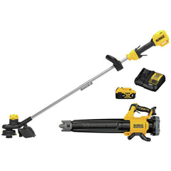 Dewalt 20V MAX XR Brushless Lithium-Ion Cordless String Trimmer and Blower Combo Kit (4 Ah)