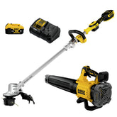Dewalt 20V MAX XR Brushless Lithium-Ion 14 in. Cordless Folding String Trimmer/Handheld Blower Combo Kit (4 Ah)