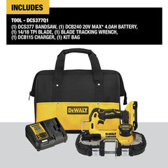 Dewalt 20V MAX ATOMIC Brushless Lithium-Ion 1-3/4 in. Cordless Band Saw Kit (4 Ah)