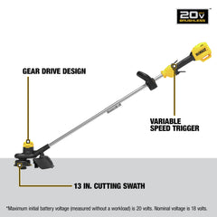 Dewalt 20V MAX Variable Speed Lithium-Ion Cordless 13 in. String Trimmer (Tool Only)