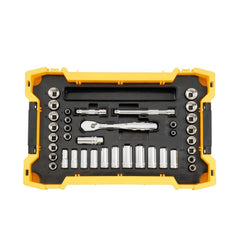 Dewalt 131-Piece 1/4 in. and 3/8 in. Mechanic Tool Set with ToughSystem 2.0 Tray and Lid