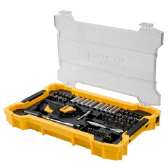 Dewalt 131-Piece 1/4 in. and 3/8 in. Mechanic Tool Set with ToughSystem 2.0 Tray and Lid