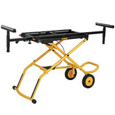 Dewalt 25 in. x 60 in. x 32.5 in. Heavy-Duty Rolling Miter Saw Stand - Yellow/Black