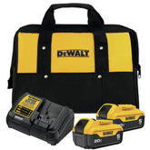 Factory Reconditioned Dewalt 20V MAX 5 Ah Lithium-Ion Batteries and 12V MAX - 20V MAX Charger Starter Kit