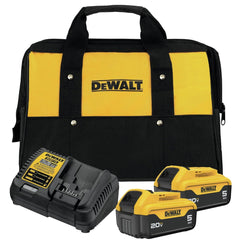 Factory Reconditioned Dewalt 20V MAX 5 Ah Lithium-Ion Batteries and 12V MAX - 20V MAX Charger Starter Kit
