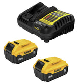 Factory Reconditioned Dewalt (2) 20V MAX 5 Ah Lithium-Ion Batteries and Charger Kit