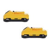 Factory Reconditioned Dewalt (2/Pack) 20V MAX 3 Ah Lithium-Ion Batteries