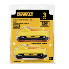 Factory Reconditioned Dewalt (2/Pack) 20V MAX 3 Ah Lithium-Ion Batteries