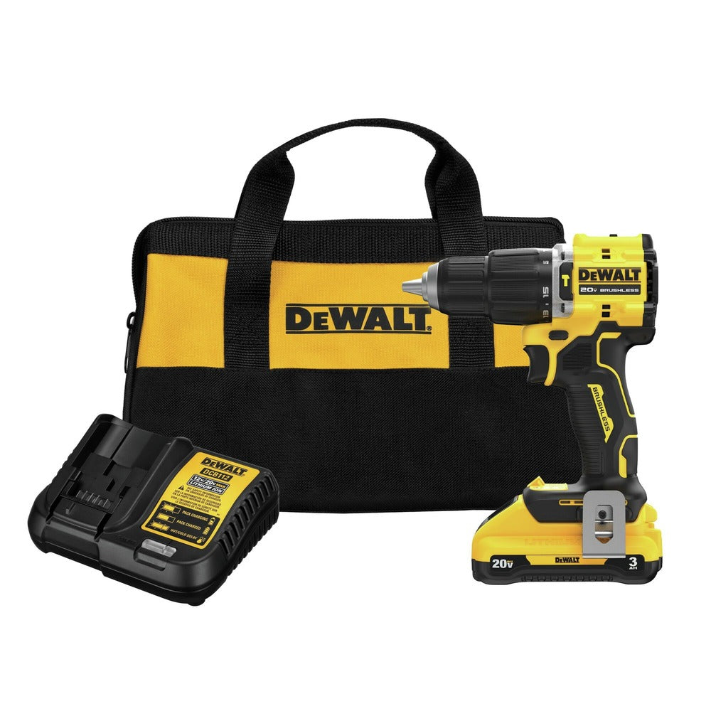 Factory Reconditioned Dewalt 20V MAX ATOMIC Lithium-Ion Brushless 1/2 in. Cordless Hammer Drill Kit (3 Ah)