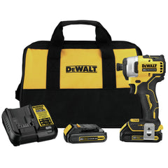 Factory Reconditioned Dewalt ATOMIC 20V MAX Brushless Lithium-Ion Compact 1/4 in. Cordless Impact Driver Kit (1.3 Ah)