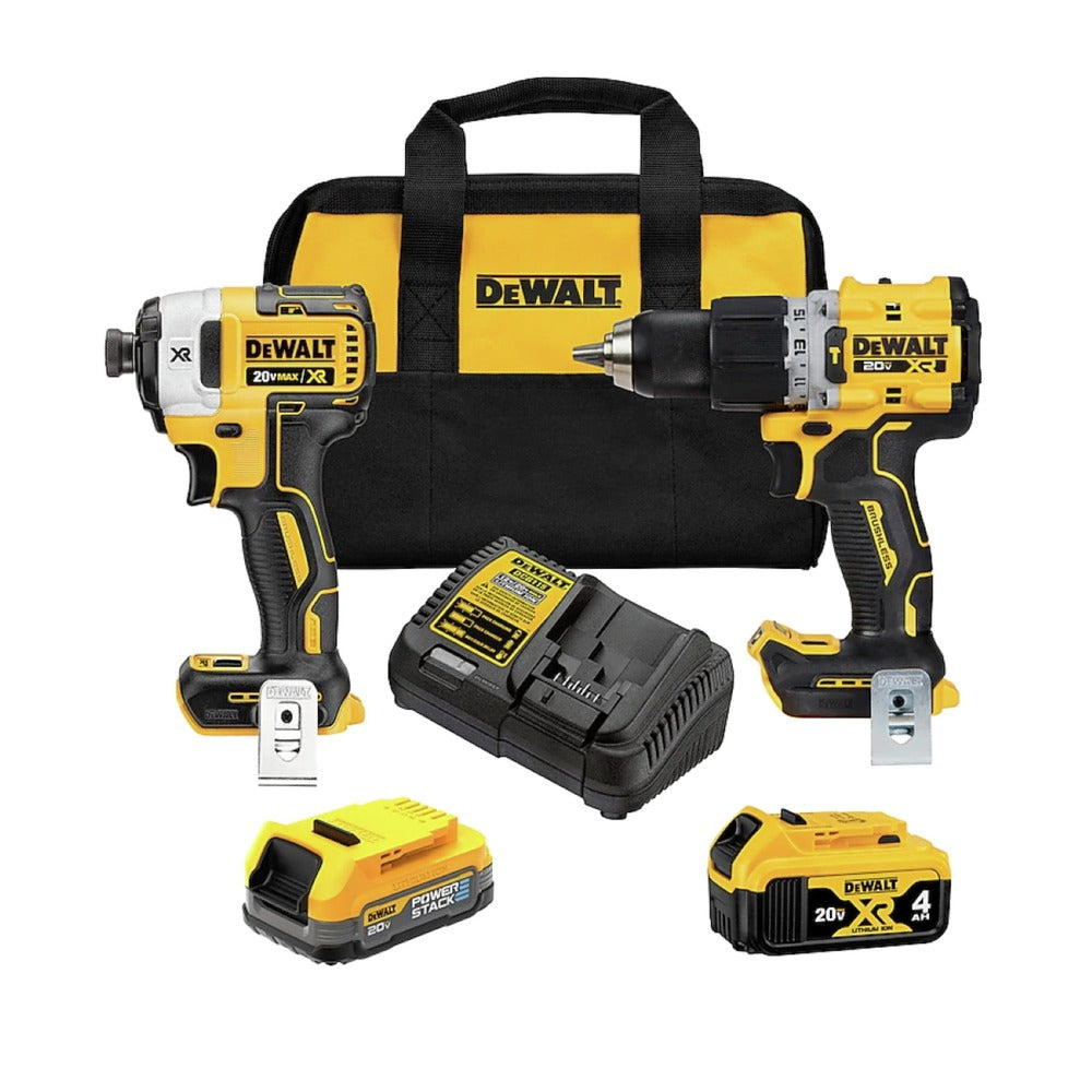 Factory Reconditioned Dewalt DCK249E1M1R 20V MAX XR Brushless Lithium-Ion 1/2 in. Cordless Hammer Drill Driver and Impact Driver Combo Kit with (1) 1.7 Ah and (1) 4 Ah Battery