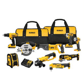 Factory Reconditioned Dewalt 20V MAX Brushed Lithium-Ion Cordless 9-Tool Combo Kit (2 Ah)