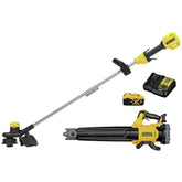 Factory Reconditioned Dewalt 20V MAX XR Brushless Lithium-Ion Cordless String Trimmer and Blower Combo Kit (4 Ah)