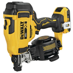 Factory Reconditioned Dewalt 20V MAX Brushless Lithium-Ion 15 Degree Cordless Coil Roofing Nailer Kit (2 Ah)