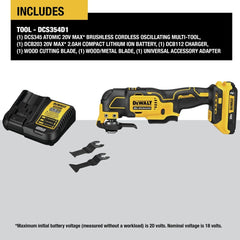 Factory Reconditioned Dewalt 20V MAX ATOMIC Brushless Lithium-Ion Cordless Oscillating Multi-Tool Kit (2 Ah)