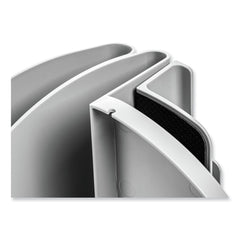 Deflecto 12 x 9.69 x 7.11 Standing Letter Size Desk File Organizer - Gray