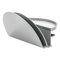 Deflecto 12 x 9.69 x 7.11 Standing Letter Size Desk File Organizer - Gray