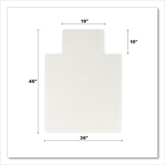 Deflecto 36 in. x 48 in. OceanMat Lipped Carpet Chair Mat - Clear
