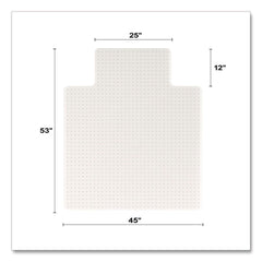 Deflecto 45 in. x 53 in. OceanMat Lipped Carpet Chair Mat - Clear