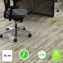 Deflecto 45 in. x 53 in. All Day Use Chair Mat for Hard Floors - Clear