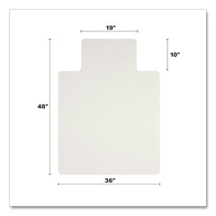 Deflecto 36 in. x 48 in. Oceanmat Hard Floor Lipped Chair Mat - Clear