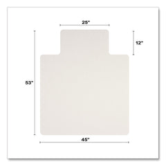 Deflecto 45 in. x 53 in. Oceanmat Hard Floor Lipped Chair Mat - Clear