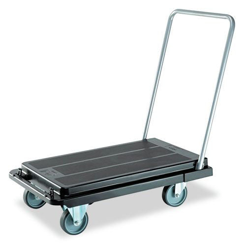 Deflecto 300 lb Capacity 21 x 32.5 x 37.5 Heavy-Duty Platform Cart - Black