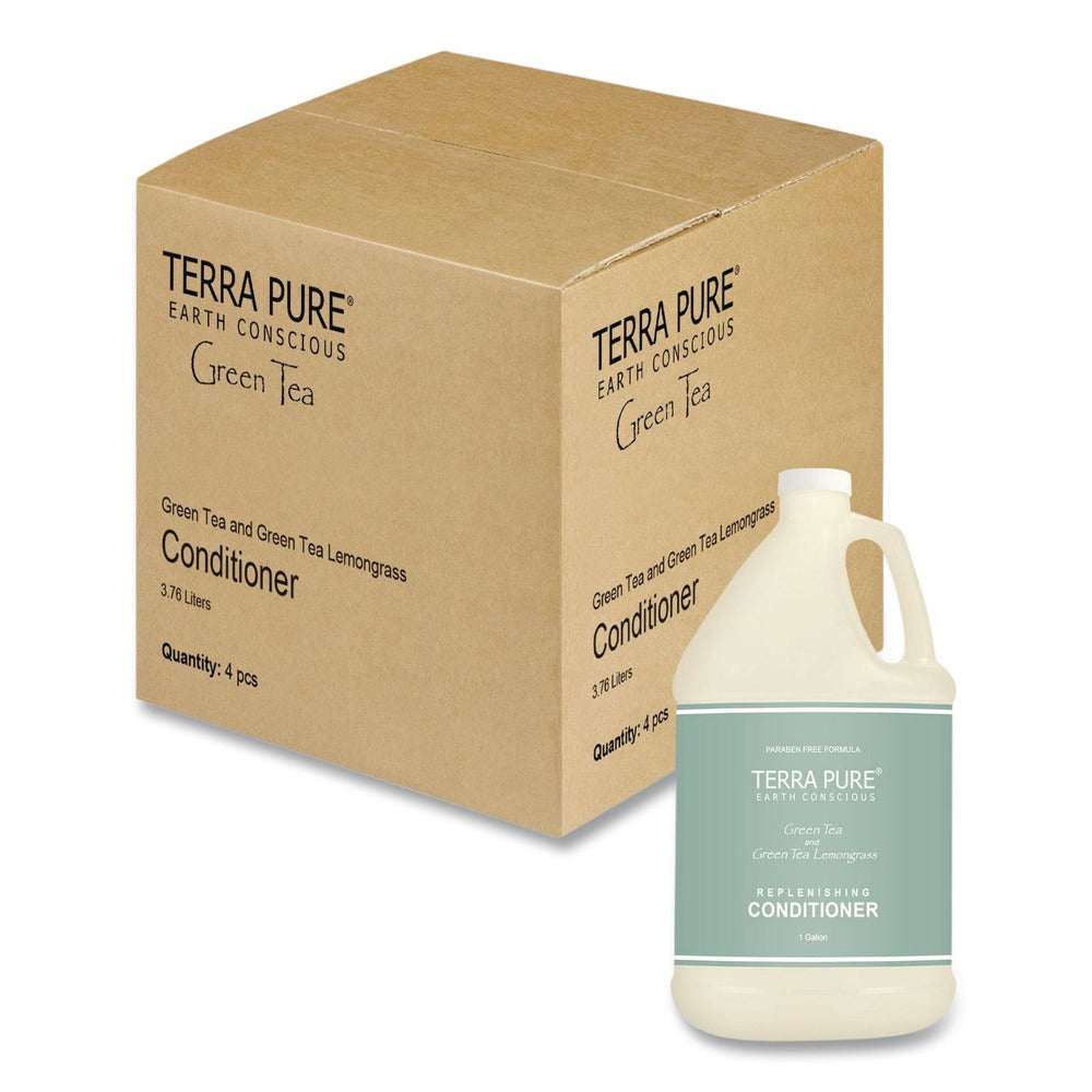 Diversified Hospitality Solutions GAL02DBGC128 Terra Pure 1 Gallon Conditioner - Green Tea Lemongrass (4/Carton)