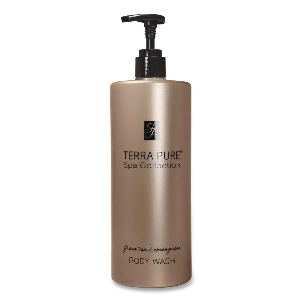 Diversified Hospitality Solutions Terra Pure 16.23 oz. Bottle Body Wash Air Pump - Green Tea and Lemongrass Scent