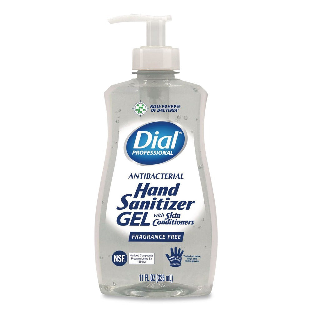 Dial Professional 11 oz Gel Antibacterial Hand Sanitizer - Fragrance-Free