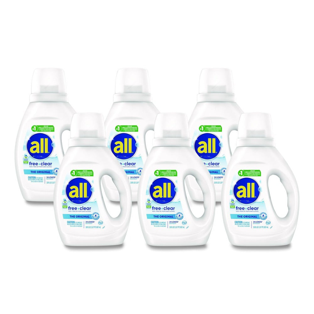 Dial 30 oz Free Clear HE Laundry Detergent - Unscented (6/Carton)